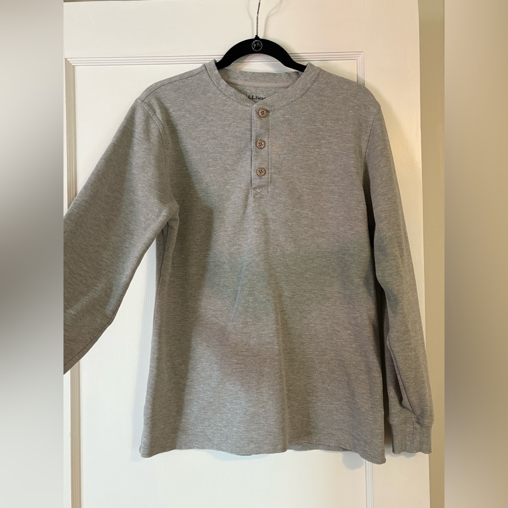 LL Bean Men’s Mini-Waffle Henley Shirt